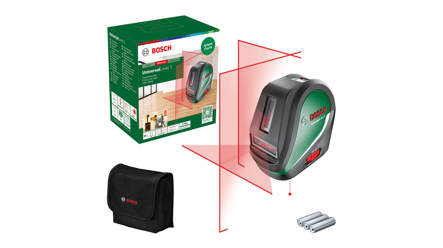 Krustlīniju lāzers UniversalLevel 3, 0603663904 BOSCH