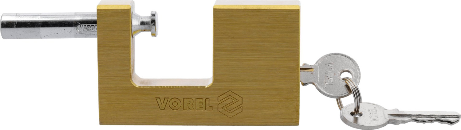 RECTANGULAR BRASS PADLOCK 90MM 77213 VOREL