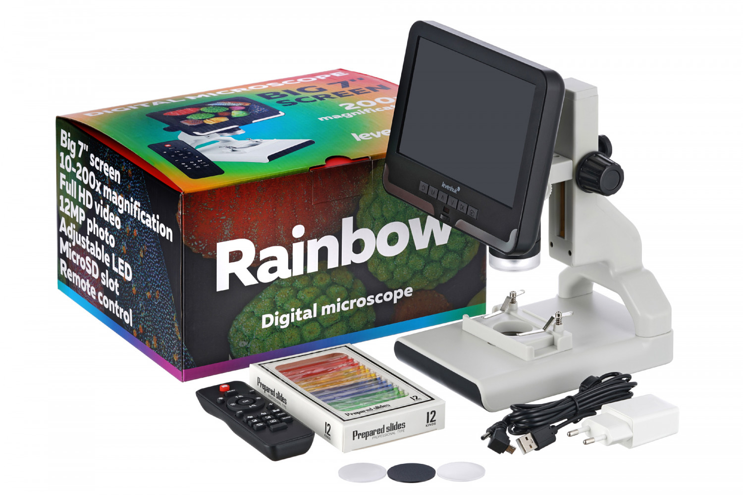 Digitālais mikroskops, Rainbow DM700 LCD, 10-200x, L76825, LEVENHUK