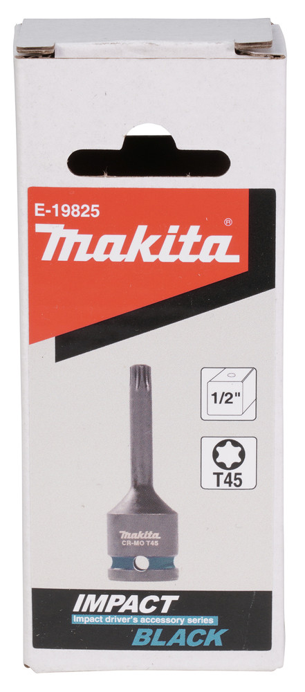 TORX UZGAĻI TRIECIENA UZGRIEŽŅU ATSLĒGĀM Impact Black 1/2“ T45 x 78 mm, E-19825 MAKITA