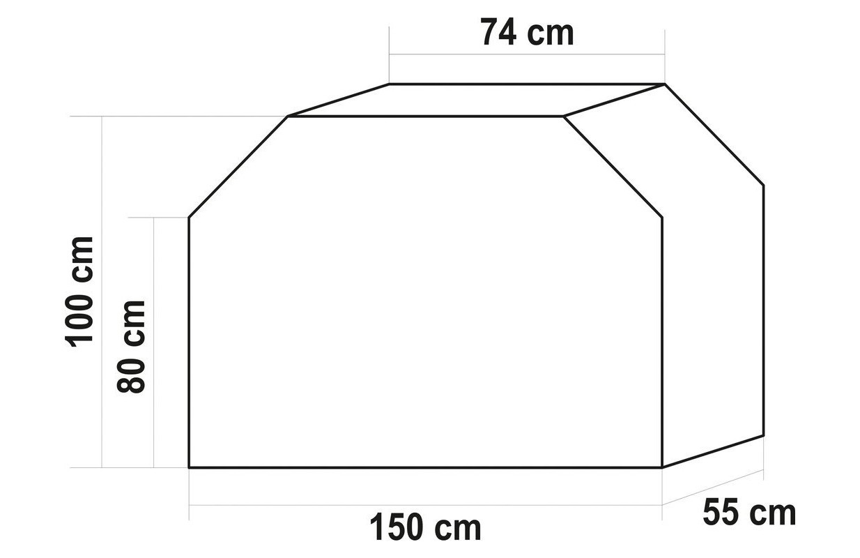 Grilla pārsēgs 150x55x100cm 99762 LUND