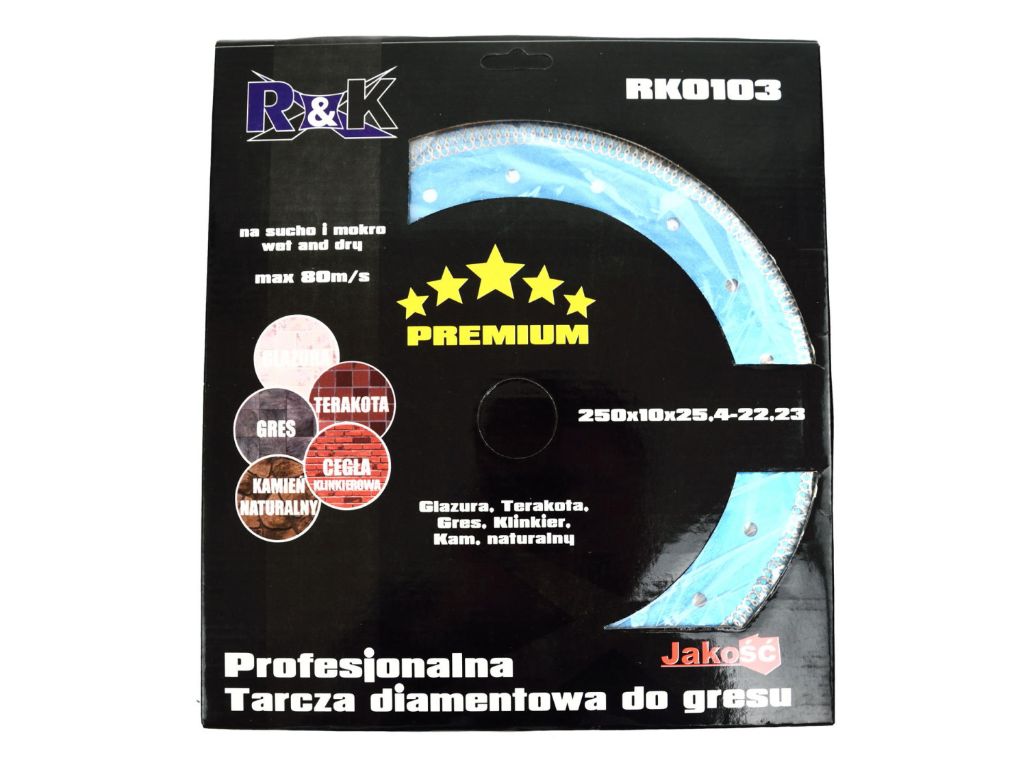 Dimanta karsti presēts disks 250x10x25.4-22.2mm, ar sietu, RK0103 GEKO