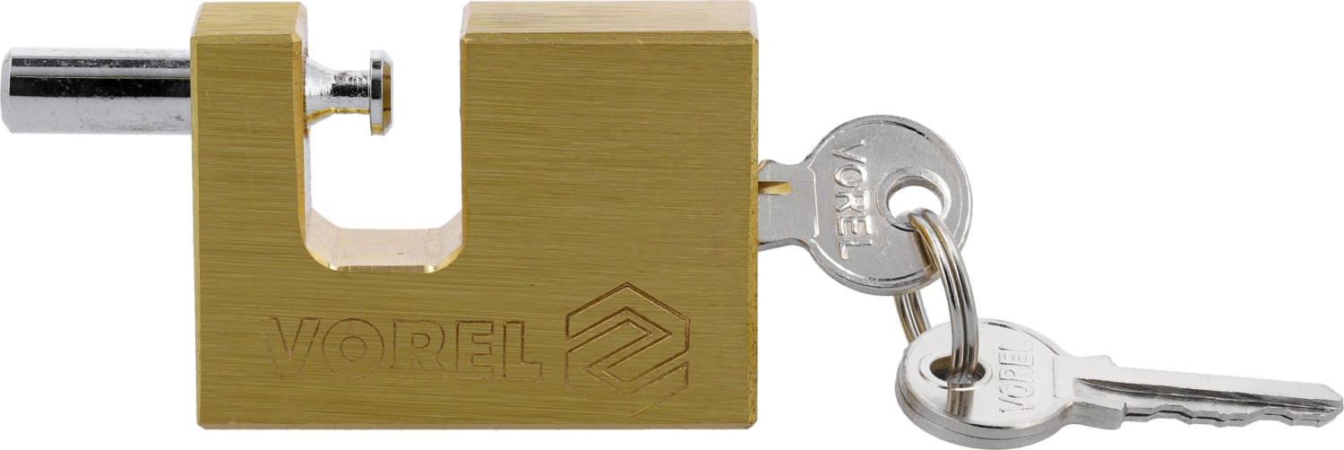 RECTANGULAR BRASS PADLOCK 50MM 77210 VOREL