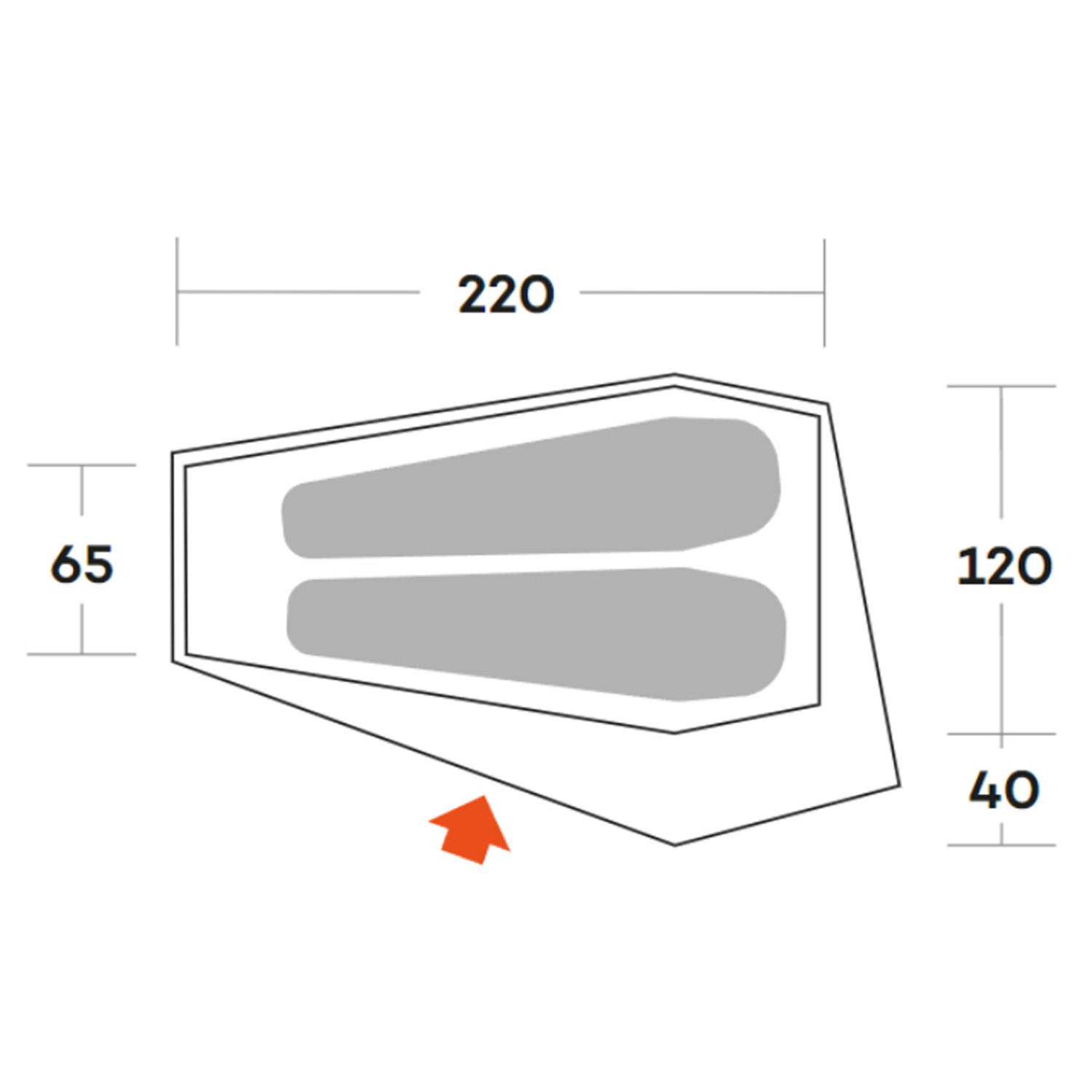 Telts 'Piuma', ultralight, 2 personas, R026743, FERRINO