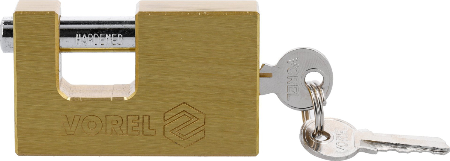 RECTANGULAR BRASS PADLOCK 65MM 77211 VOREL