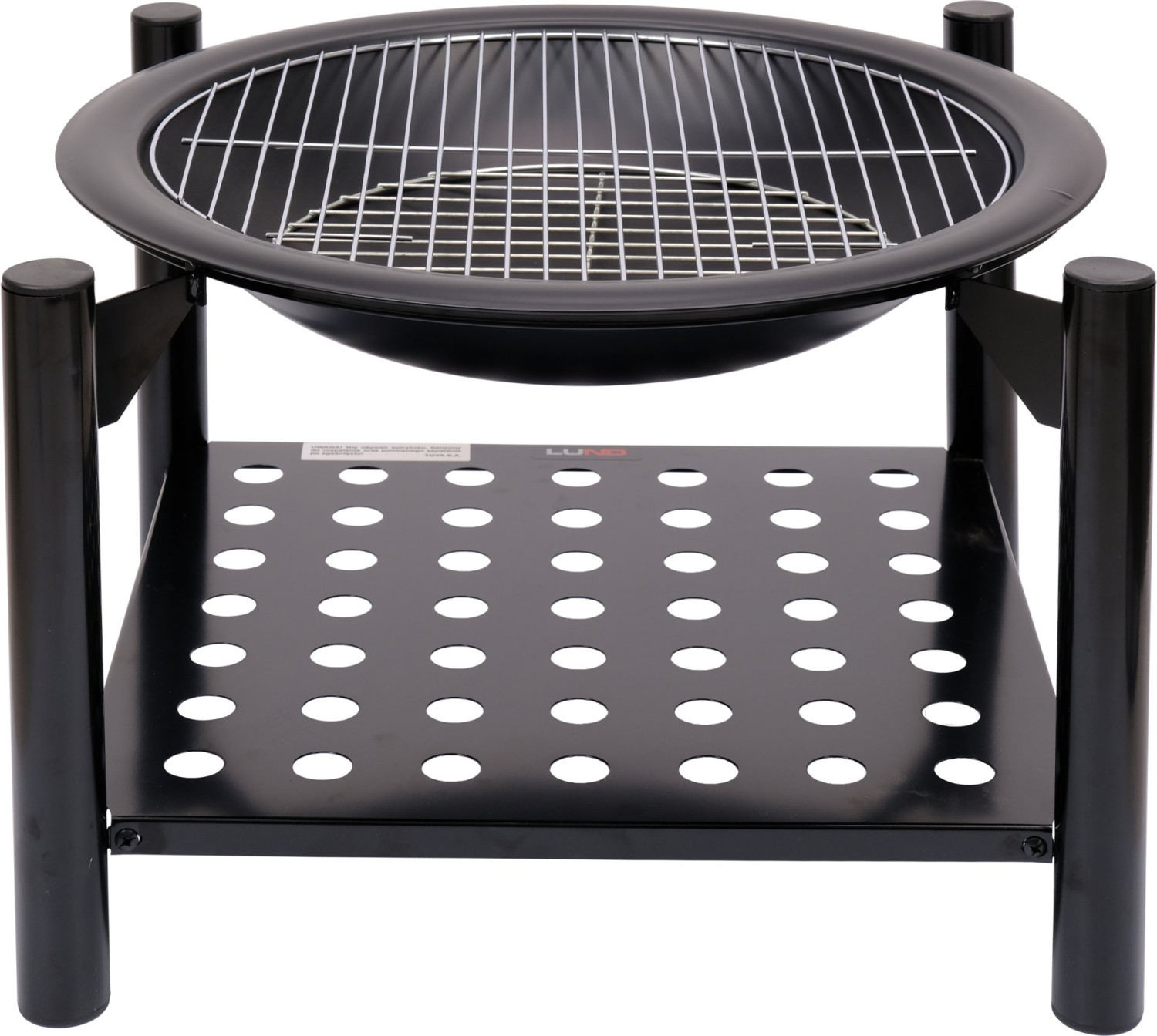 STEEL FIRE PIT 50CM, GRILL, LOG STORE 99713 LUND