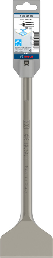 SDS max flīžu kalts 80x300 mm, Perforatora urbjiem, smalcinātājiem PRO SDS MAX-4C FLĪŽU KALTS, 1618601019, BOSCH