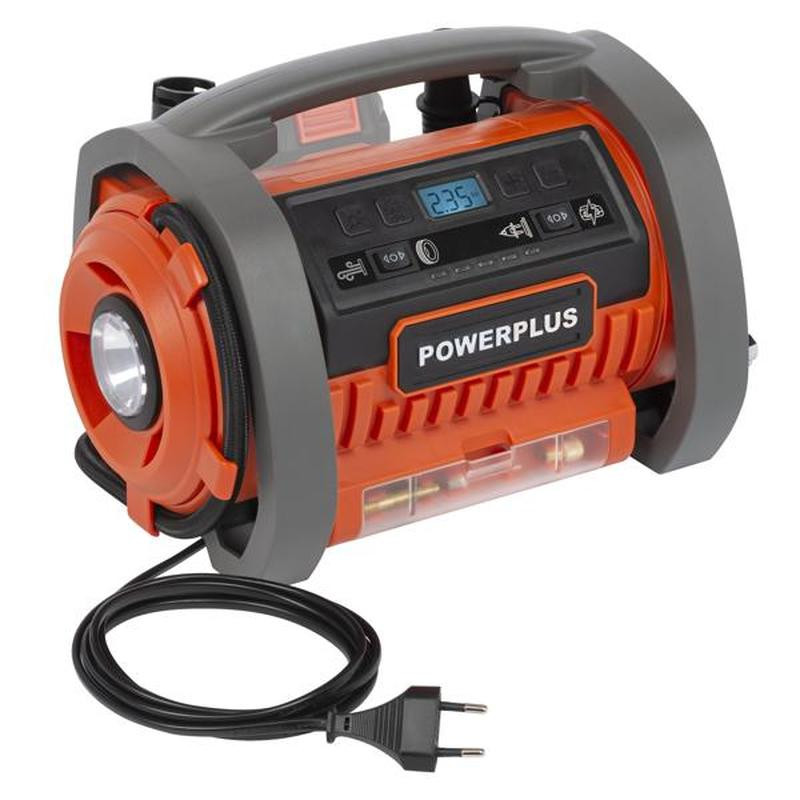 Akumulatora pumpis 20V + 220V, 3 piederumi, POWDP7030 POWERPLUS