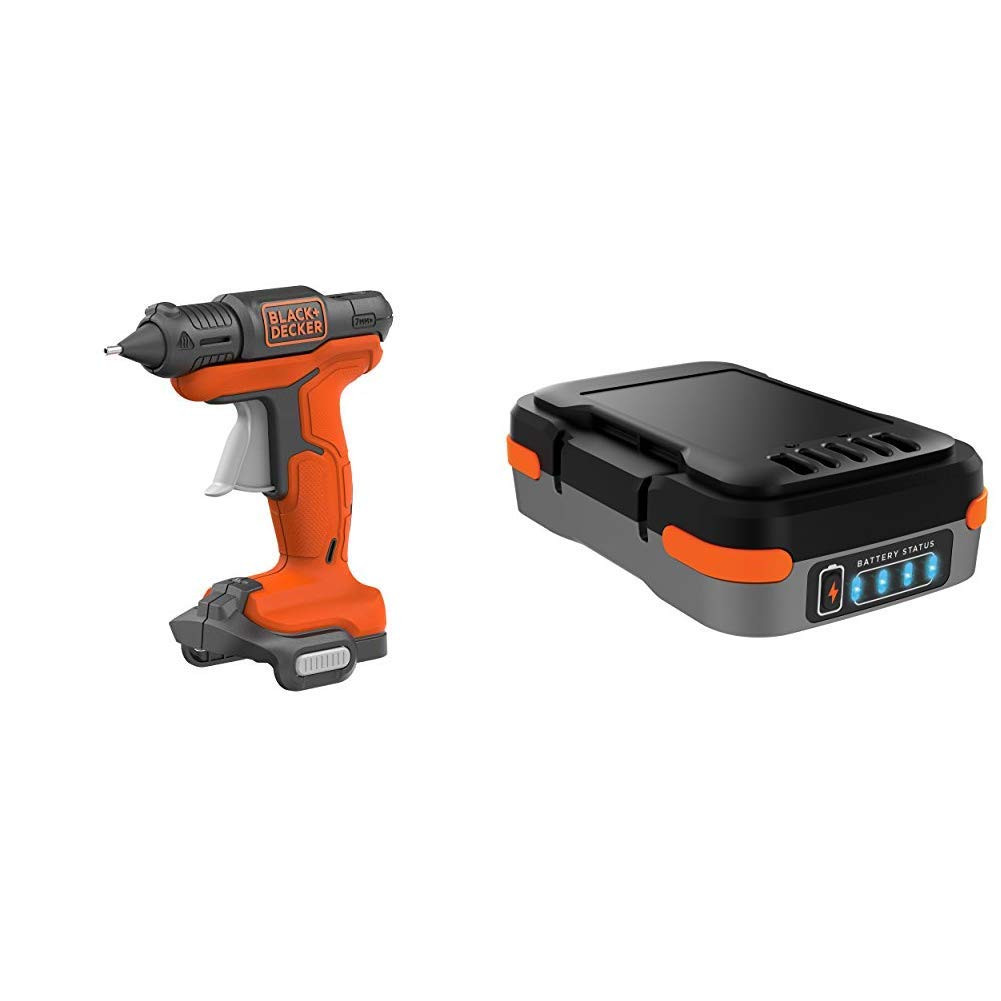 BLACK + DECKER belaidis karštų klijų pistoletas BDCGG12N (oranžinis / juodas, be akumuliatoriaus ir įkroviklio)