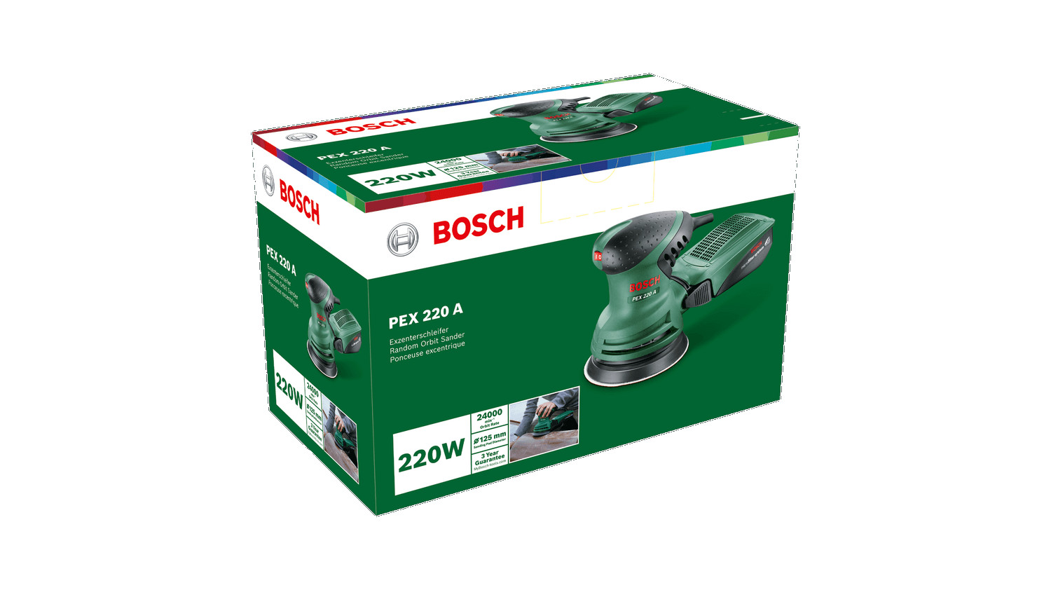 Ekscentra slīpmašīnas PEX 220 A, 0603378000 BOSCH