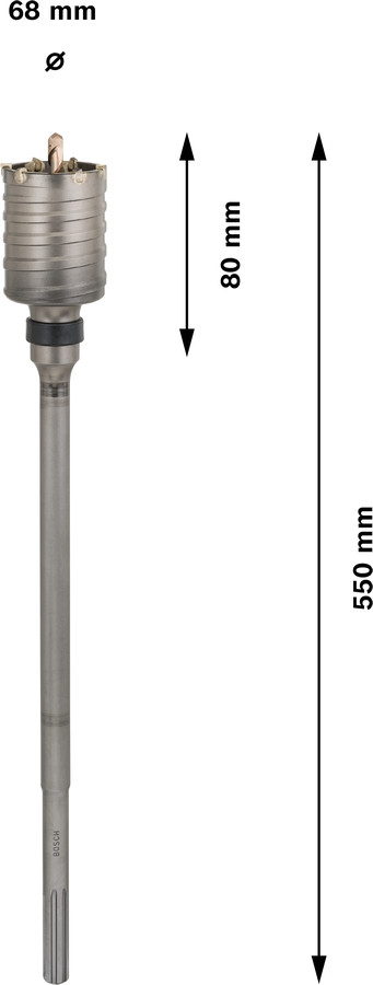 SDS max kroņurbis 68,0x550,0 mm, Perforatora urbjiem PRO SDS MAX-5 CORE CUTTER, VIENDAĻĪGS, F00Y145195, BOSCH