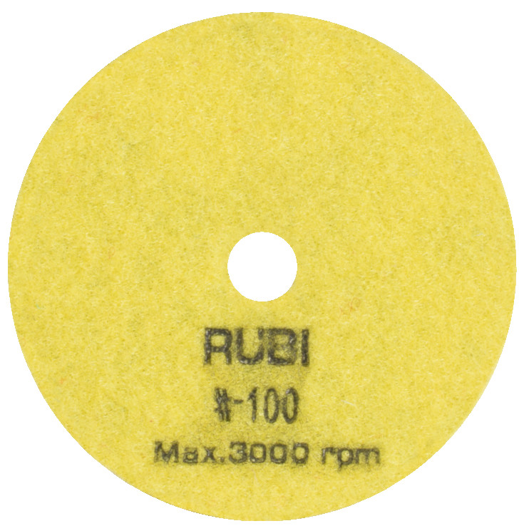 Dimanta pulēšanas disks sausai pulēšanai, 200 graudu, 4", kods 61915, RUBI