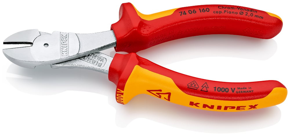 Suure jõuga diagonaallõikur, plastkattega 7406160 KNIPEX