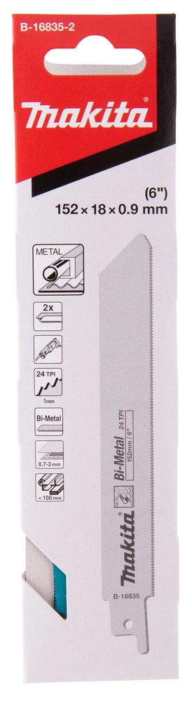 Zobenzāģa asmeņi BIM 152x0,9mm (24tpi), 2gab., B-16835-2 MAKITA