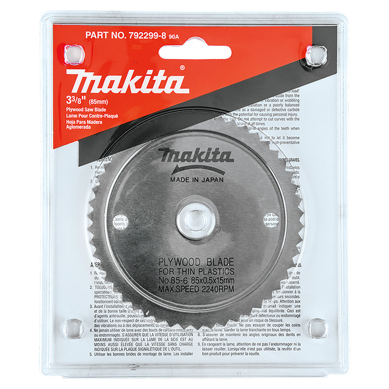 Pjūklo diskas 85x15x0,5mm 50T taip pat skirtas plastikui HS300, HS301; 792299-8 Makita