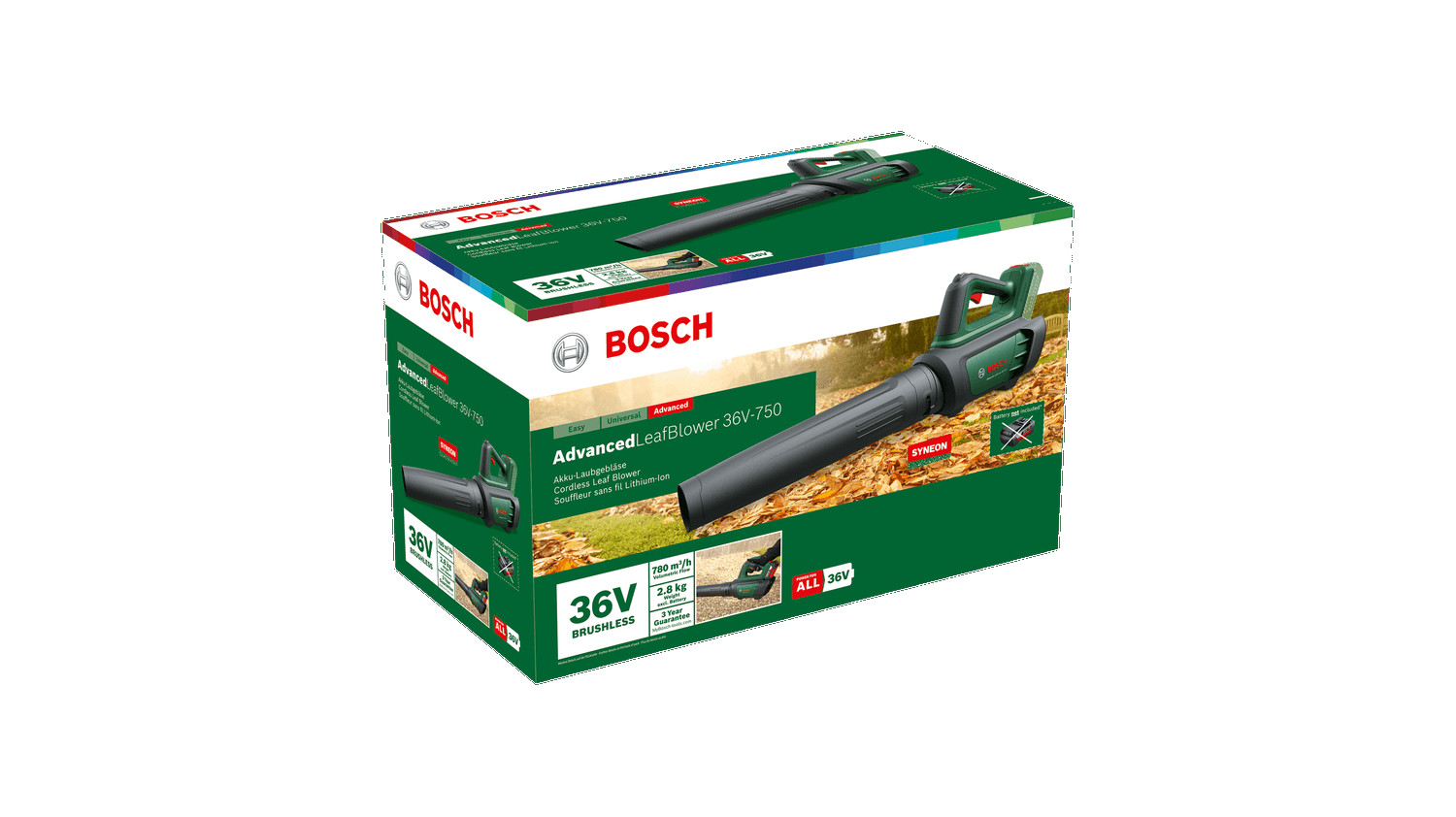 Akumulatora lapu pūtējs AdvancedLeafBlower 36V-750, 06008C6001 BOSCH