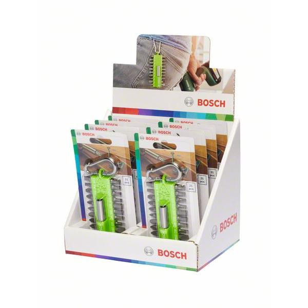 21-daļīgs skrūvgriežu uzgaļu kompl ar karabīni, SDB SET WITH CARABINER, LIGHT GREEN COLOR - DISPLAY VERSION (21 PCS.), 2607012002 BOSCH