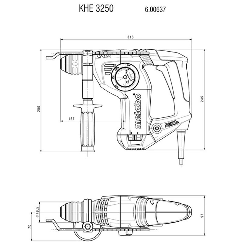 Perforators KHE 3250 METABOX; 600637000 METABO