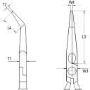 Snipe Nose Side Cutting Pliers 2625200 KNIPEX