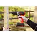 18 V 1 kiirusega trell, 1 x 1,5 Ah aku, 400 mA laadija, karp BCD001C1-QW BLACK DECKER