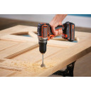 18V gręžtuvas, 2 baterijos, 1 amperų įkroviklis, komplekto dėžė BL186K1B2-QW BLACK DECKER