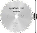 Standard for Wood 150x20/16x1.6/1.0x24T, Rokas ripzāģiem PRO WOOD CORDLESS RIPZĀĢA ASMENS, 2608837674, BOSCH