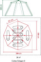 Telk Coleman Cortes Octagon 8, sinine, 8 kohta, 2000030279 COLEMAN