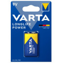 Baterija 'Longlife Power', 9V, izturīga un noplūdes droša, R321004, VARTA