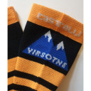 Zeķes VIRSOTNE 13cm, izmērs: L/XL, Light Orange/Black, 8055688413002 CASTELLI