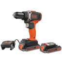 18 V 2 kiirusega akutrell, 2 x 2,5 Ah aku, 1 A laadija, kohver BCD002ME2K-QW BLACK DECKER