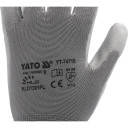 Working Gloves Polyester/Pu Grey S. 10 YT-7472 YATO