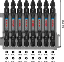 7 daļīgs uzgaļu komplekts L=50mm, Impact Control, Tiecienskrūvgriežiem, akumulatoru skrūvgriežiem PRO IMPACT SKRŪVGRIEŽA UZGAĻU KOMPLEKTS, 2608522327, BOSCH