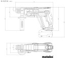 Akumulatora perforators KH 18 LTX 24, 2x4Ah, METABOX; 601712510 METABO