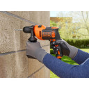 Keyless 550W 1 Gear Hammer Drill in Kitbox BEH550K-QS BLACK DECKER