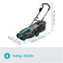 Электрическая газонокосилка PowerMax 37/1800 G2, 1800 Вт, 14637-20 GARDENA