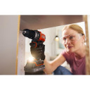 18V Drill Driver with 2.0Ah SOC Battery, 1A charger in a kitbox BCD382D1XK-QW BLACK DECKER