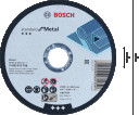 Metāla griešanas disks, 125 mm, 22.23 mm urbums, 1.0 mm biezums, 2608619768, BOSCH