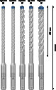 SDS-plus-7X  5 urbj.kompl Robust Line 6/6/8/8/10 mm, Perforatora urbjiem EXPERT SDS PLUS-7X TRIECIENURBJU PERFORATORIEM KOMPLEKTS, 2608900198, BOSCH