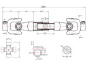 PTO vārpsta, invollute caurule 1100mm, ātra montāža, G72315, GEKO