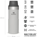 Terminis puodelis The Trigger-Action Travel Mug Classic 0,35L šviesiai pilkas; 2809848053 STANLEY