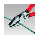 HIGH LEVERAGE COMBINATION PLIERS BLACK ATRAMENTIZED, HEAD POLISHED, HANDLES WITH MULTI-COMPONENT GRIPS, 0202200SB KNIPEX