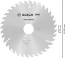 Ripzāģa disks 165x30 mm Optiline Wood, Rokas ripzāģiem PRO WOOD RIPZĀĢA ASMENS, 2608640603, BOSCH