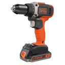 18V 2 Gear Drill Driver, single sleeve metal chuck, 2x 2.5Ah Battery, 1A Charger, Kitbox BCD002ME2K-QW BLACK DECKER