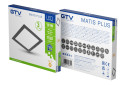 Iebūvējams LED Griestu Panelis MATIS PLUS, melns, 19W, 1520lm, 3000K, 120°, IP20 LD-MAW19W-CBP-10 GTV