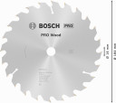 Ripzāģa disks 184x16 mm Optiline Wood, Rokas ripzāģiem PRO WOOD RIPZĀĢA ASMENS, 2608640817, BOSCH