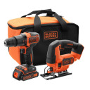 Отвертка и лобзик 18В в мягком чехле BCK22S1S-QW BLACK DECKER