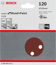 Slīppapīrs,kokam,PEX D=125mm,K120,5 gab., Ekscentra slīpmašīnām, ekscentra slīpmašīnām ar putekļu maisu C430 EXPERT FOR WOOD AND PAINT, 2608605643 BOSCH