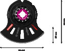 Starlock ACZ105ET 1 gab., Svārstību daudzfunkcionālajiem darbarīkiem EXPERT ACZ 105 ET MULTI MATERIAL SEGMENTVEIDA ZĀĢA ASMENS, 2608664208, BOSCH