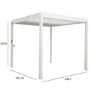 Varikatus MIRADOR, 3x4xH2,5m, valge, 19482 HOME4YOU