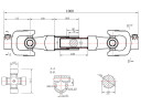 PTO vārpsta, 3-lemon tube invollute tipa, 1000mm, ātra montāža, G72311, GEKO